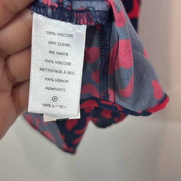 Vineyard Vines Falling for Leopard Long Sleeve Blouse Sz XL Women’s top - Picture 5 of 7